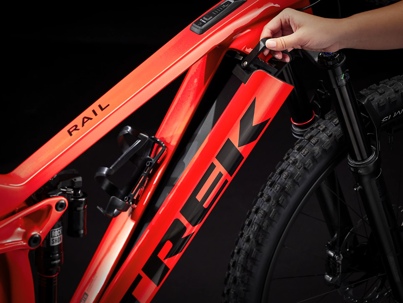 Trek Rail 9.9 CX Race Full Suspension Electric Mountain Bike 2024 in Lava Red-10
